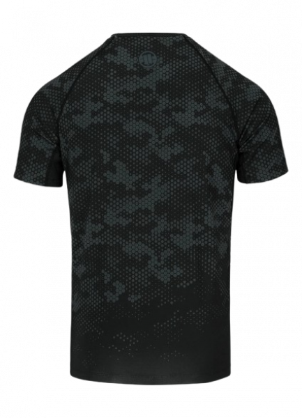 Pit Bull Rashguard Hex Camo kurz oliv